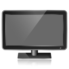 Trendy black monitor eps10 vector illustration