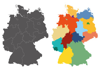 Fototapeta premium Germany states map