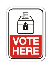 vote here - polling place sign