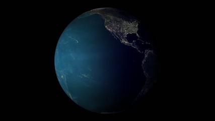 Día y noche de la Tierra girando - Powered by Adobe