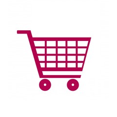 Caddie de supermarché rose