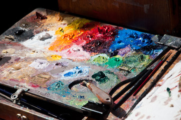 Palette de peintre place du Tertre à Montmartre/Paris