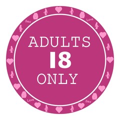 Contenu pour adultes dans un panneau rose	