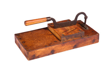 Antique tobacco leaves chopper