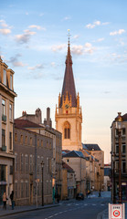 Naklejka na ściany i meble Widok kościoła Saint Martin de Metz - Lotaryngia, Francja