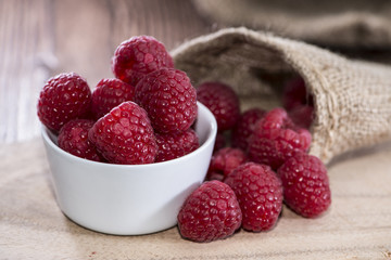 Portion of Raspberries