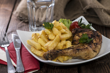 Chicken Legs with chips