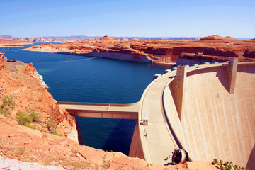 The Glen Dam in Lake Powell,Utah