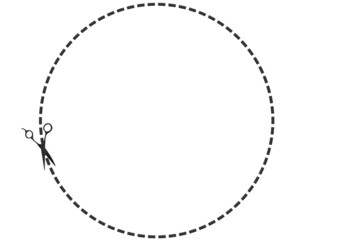 Dot line with scissor