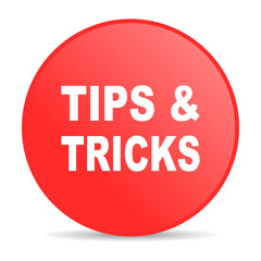 tips red circle web glossy icon