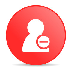 remove contact red circle web glossy icon