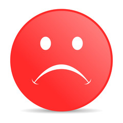 cry red circle web glossy icon
