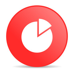 chart red circle web glossy icon