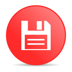 disk red circle web glossy icon