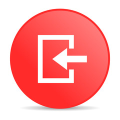 enter red circle web glossy icon