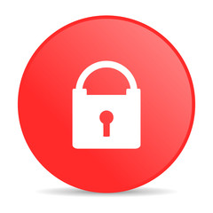 protect red circle web glossy icon