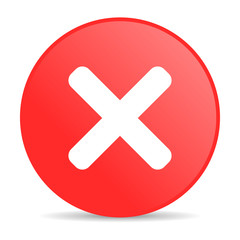 cancel red circle web glossy icon