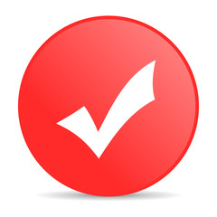 accept red circle web glossy icon