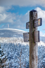 Der Brocken Harz Gipfel im Winter