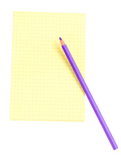 paper for notes with pencil