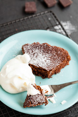 Slice of chcolate cake