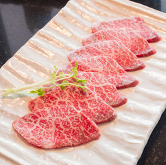 raw beef meat for BBQ