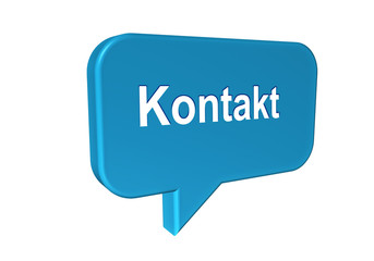 Sprechblase mit Kontakt, Button für Website
