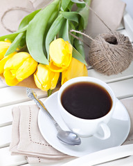 Morning coffee cup