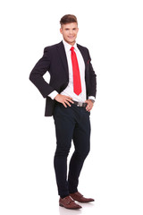 business man with hands on waist