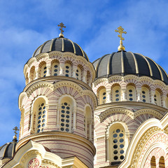 Orthodox cathedral in Riga, Latvia