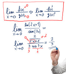 Fototapeta premium Solving limit equation.