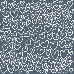 abstract seamless pattern with hand drawing doodle hearts