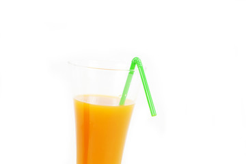 Glass of orange juice  and orange and kiwi