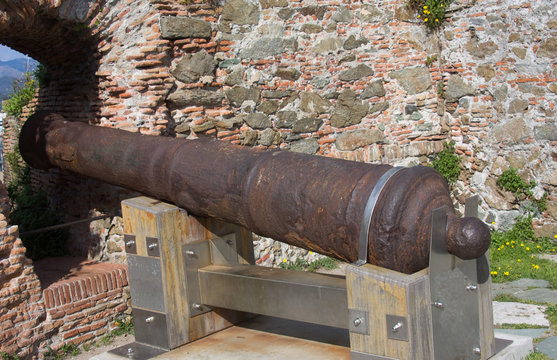Old cannon in the fortress of Priamar, Savona
