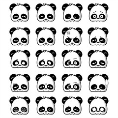 Fototapeta premium Emoticon Panda