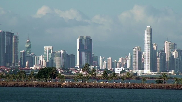 Panama City - Landscape view from the sea - Video High Definitio