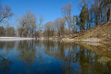 lake in early spring