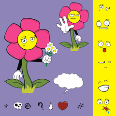 flower funny cartoon set8