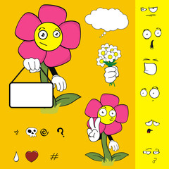 flower funny cartoon set6