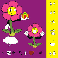 flower funny cartoon set1