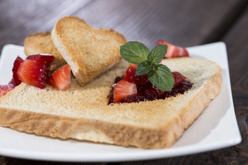 Toast with Strawberry Jam