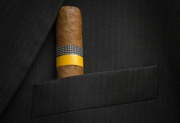 Exclusive Cigar in a suit jacket