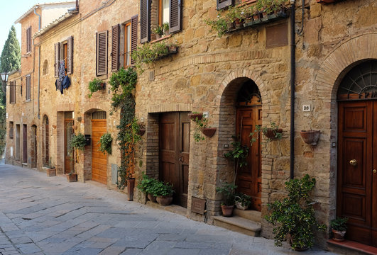 Fototapeta  italian old  street . Tuscany