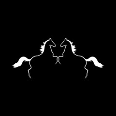 Two Horses Vector