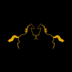 Two Horses Vector