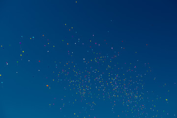 baloons in the blue sky