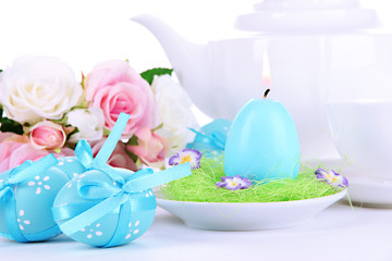 Place setting for Easter close up