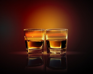 Two glasses of whiskey