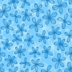 Seamless floral pattern with summer flowers