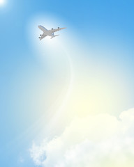 Image of airplane in sky